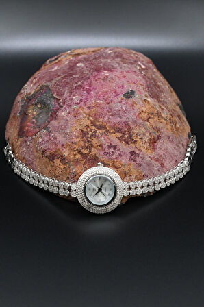 925 Ayar Gümüş Kadın Saati (Kadın Gümüş Saat) Zirkon Taşlı 902378