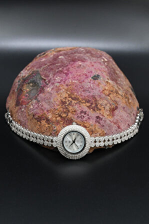 925 Ayar Gümüş Kadın Saati (Kadın Gümüş Saat) Zirkon Taşlı 902378