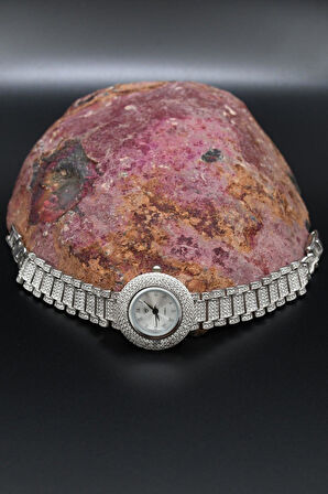 925 Ayar Gümüş Kadın Saati (Kadın Gümüş Saat) Zirkon Taşlı 902379