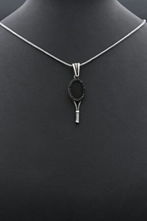 Tenis Raketi 925 Ayar Gümüş Kolye Zincir 902380