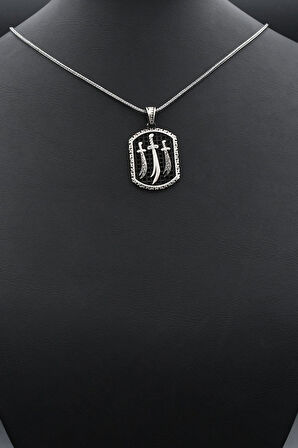 Hz. Ali Zülfikar Kılıcı 925 Ayar Gümüş Kolye Zincir 902386