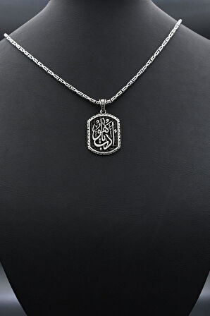 Her Can Ölümü Tadacaktır Yazlı 925 Ayar Gümüş Kral Zincir 2Mm 902417