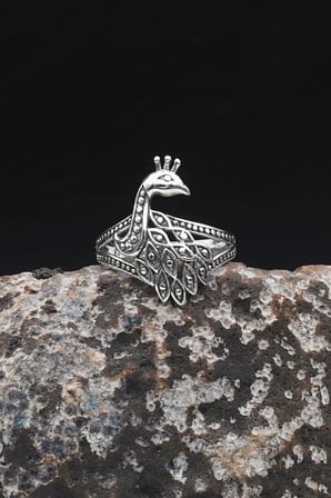 Tavus Kuşu Figürlü 925 Ayar Gümüş Unisex 902796