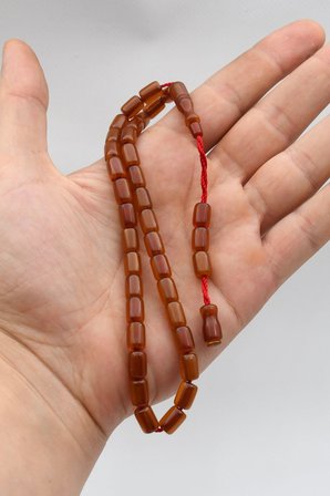 Sıkma Kehribar Taşlı 33'lük Tesbih 902855