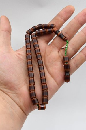 Sıkma Kehribar Taşlı 33'lük Tesbih 902858