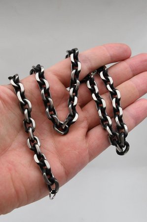 Paslanmaz Çelik Gemici Model Erkek Kolye Zincir Ve Bileklik Set 10 Mm 902925