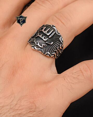 Mührü Şerif 925 Ayar Gümüş Erkek Yüzüğü 