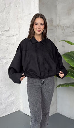 Prifaldi ZR Oversize Süet Bomber Ceket