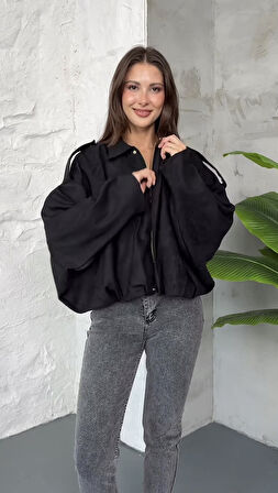 Prifaldi ZR Oversize Süet Bomber Ceket