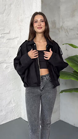 Prifaldi ZR Oversize Süet Bomber Ceket