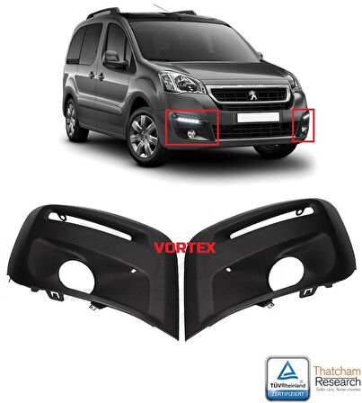 Peugeot Partner 2015 ve Sonrası Sis Farı Kapağı Seti (Sisli RH+LH)