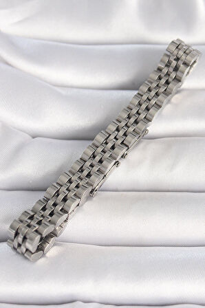 316L Çelik Gümüş Renk Zincir Model Erkek Bileklik  - PRT3500EB04400