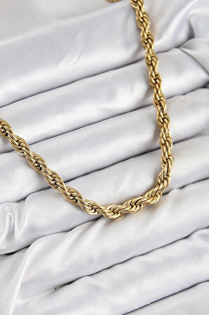 316L Çelik Burgu Model Gold Renk Kadın Kolye - PRT3500EB08535