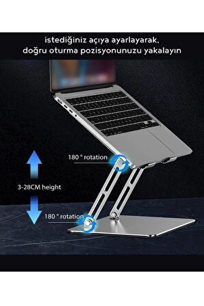 Tablet ve telefon tutucu,standı 360 derece dönebilen metal büyük boy masa üstü stant tutucu