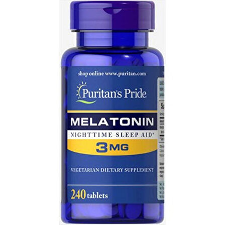 Puritan's Pride Night Sleep Melatonin 3 mg 240 Capsules