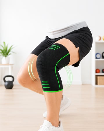 Örme Dizlik Esnek Yapılı Spor Dizliği PRTCIZGILIDIZLIK-3