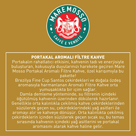 Portakal Aromalı Öğütülmüş Filtre Kahve 1 Kg.