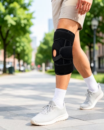 Dizliği Esnek Ligamentli Silikon Pedli Menisküs Destek Bandajı