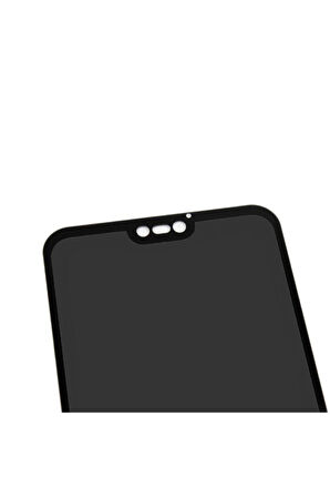 Huawei P20 Lite Siyah Gizlilik Filtreli Privacy Hayalet Ekran Koruyucu Yandan Bakıldığında Görünmez