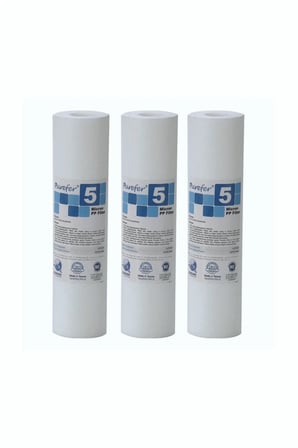 Purefer Açık Kasa Su Arıtma Cihazlarına Uygun 10 Inç 5 Micron Sediment Filtre 3 Adet
