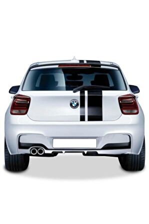 Bmw 1 Serisi F20 2012 - 2015 M Uyumlu  Performance Arka Tampon Eki - Difüzör (plastik)
