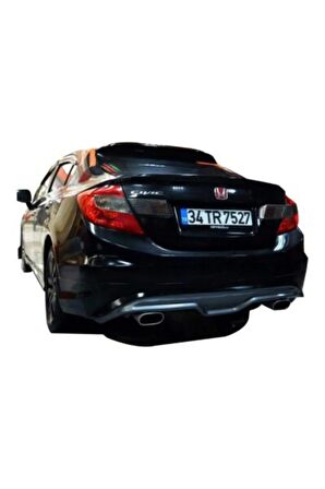 Honda Civic Fb7 (2012-2016) Custom Arka Tampon Eki - Difüzör (plastik)