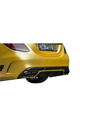 Mercedes C Serisi W205 (2015-2018) Arka Tampon Eki - Difüzör (plastik)