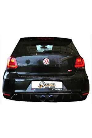 Volkswagen Polo (2010-2014) Gti R400 Arka Tampon Eki - Difüzör (plastik)