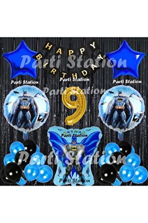 Batman Yarasa Balon Set 9 Yaş Batman Konsept Doğum Günü Parti Balon Set Batman Tema Doğum Günü