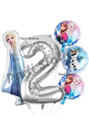 Frozen Elsa Balon Set 2 Yaş Karlar Ülkesi Frozen Elsa Konsept Doğum Günü Parti Balon Set