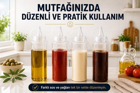 Plastik Şeffaf Yağlık Sosluk Şişesi 1000 Ml.