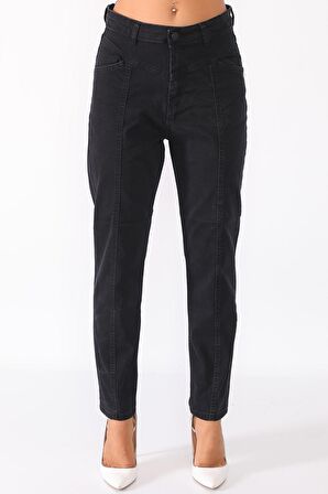 Kadın Yüksek Bel Mom Jeans Denim Kot Pantolon