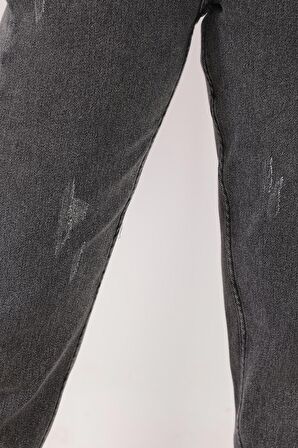 Kadın Yüksek Bel Full Likralı Mom Jeans Kot Pantolon