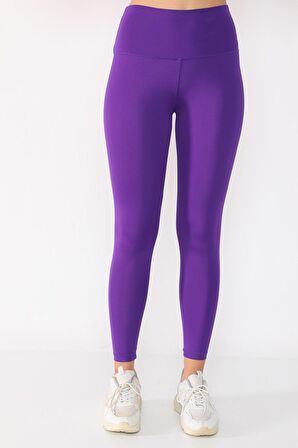 Kadın Yüksek Bel Dalgıç Kumaş Mat Toparlayıcı Tayt