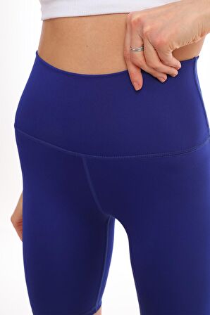 Kadın Yüksek Bel Dalgıç Kumaş Push Up Mat Toparlayıcı Esnek Biker Spor Kısa Şort Tayt