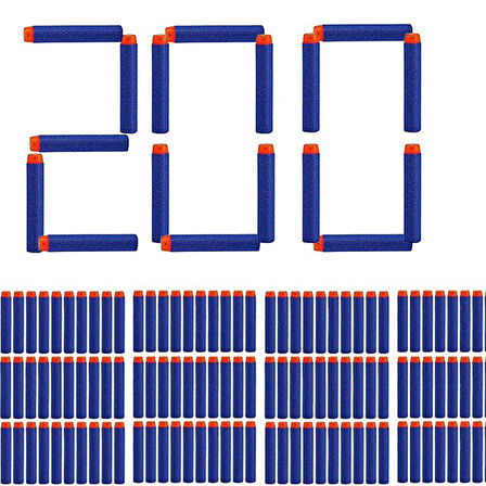 Nerf Mermi Premium Yumuşak Sünger Mermi 200 Adet