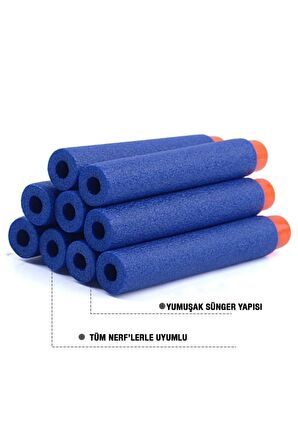 Nerf Yedek Mermi 300 Adet Premium Kalite Yumuşak Sünger Mermi