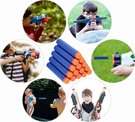 Nerf Yedek Mermi 500 Adet Premium Kalite Yumuşak Sünger Mermi