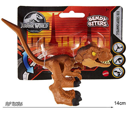 Dinozor Figür Tyrannosaurus Rex Bendy Biters Mattel Lisanslı Orjinal Oyuncak