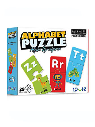 Alfabe Öğreniyorum Puzzle Eğitici Oyuncak