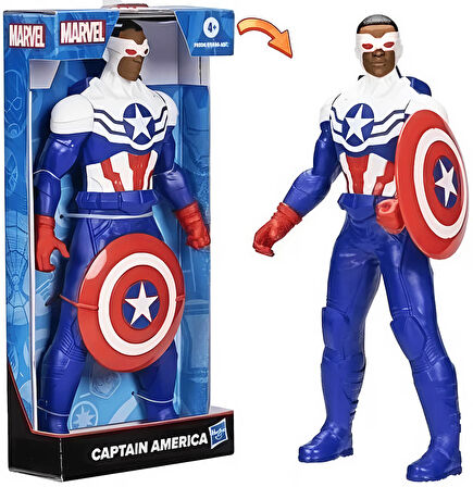 Marvel Dev Figür Captain America 24 Cm Kaptan Amerika F6936 Lisanslı Oyuncak