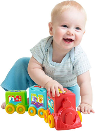Dede Baby Tren Kule Aktivite Treni Eğitici Oyuncak