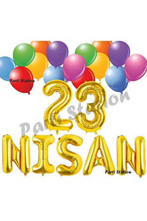 23 Nisan Balon Set Türk Bayrağı Balon 23 Nisan Süsleme Malzeme 23 Nisan Parti Seti 3