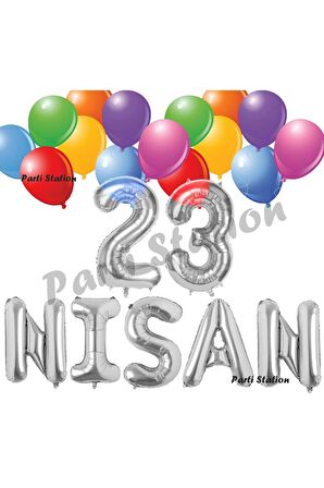 23 Nisan Balon Set Türk Bayrağı Balon 23 Nisan Süsleme Malzeme 23 Nisan Parti Seti 4