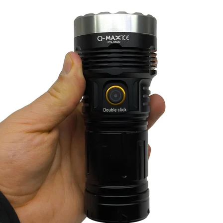 Farissu Q-MAX PS3600 Şarjlı Avcı El Feneri 3500 Lümen 7800 mAh Profesyonel Zoomlu Kamp Feneri