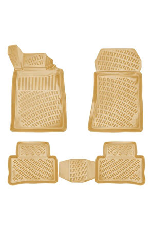 Mercedes C Serisi W202 1996 Araca Özel Tasarım 3D Havuzlu Bej Paspas