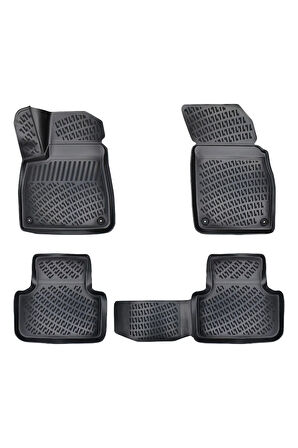 Audi Q7 2018 Araca Özel Tasarım 3D Havuzlu Paspas