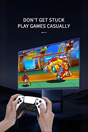 4k Android TV Wifi Kablosuz Çift Kol Retro Oyunlar Game Stick 64gb Hafıza 10000 Oyun Atari