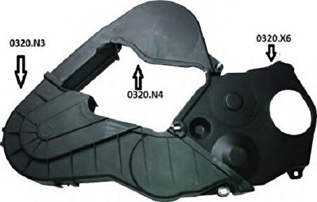 Peugeot Orjinal 0320.N3 Eksantrik Kapak 3lü Kapak Set Partner II-Berlingo II 1.9 DW8 0320.N3