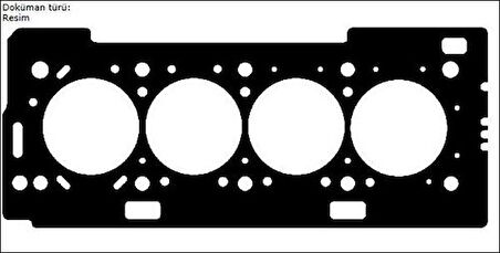 Peugeot Orjinal 9804548280 Silindir Kapak Contası 0.50mm Cok Katlı Çelik 206 207 P307 308 P406 1.6 16V Tu5Jp4 Ec5 0209.1E